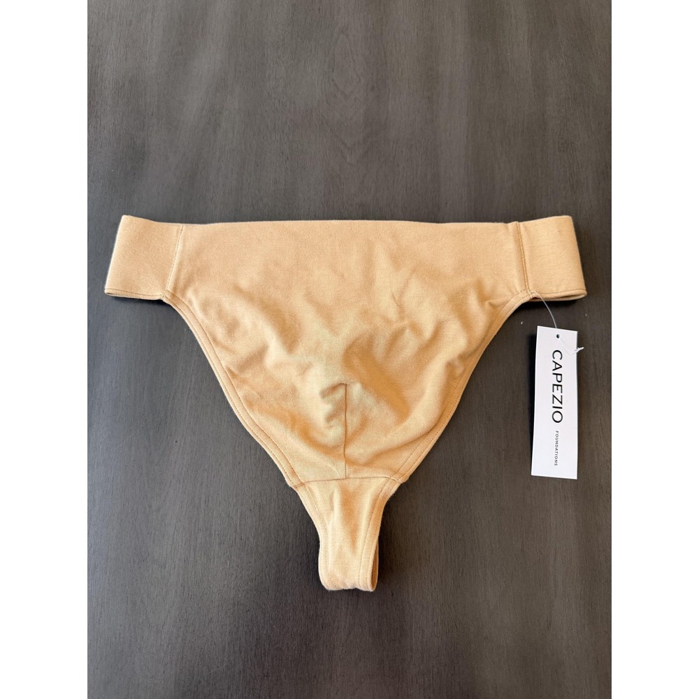 Capezio Dance Belt Mens XL Beige Cotton Spandex Thong Underwear Support N26